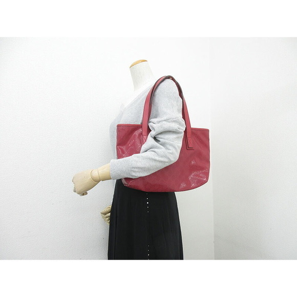 Gucci Imprime Bag Red Leather GG Tote - Picture 9 of 9